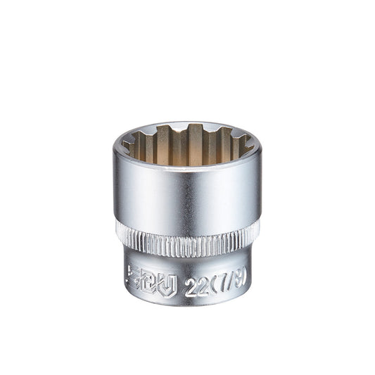 22mm 3/8" Dr. Mit mm, SAE, Torx Flank Socket