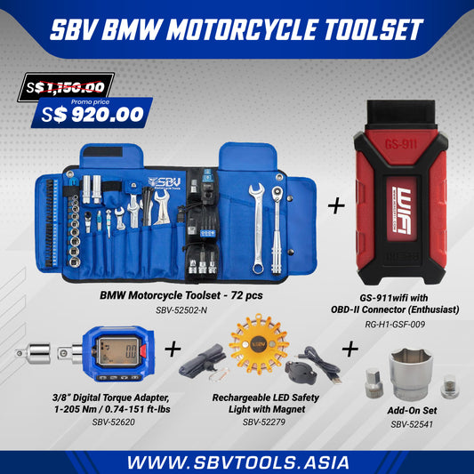 HEX GS911 x SBV BMW Motorcycle Toolset